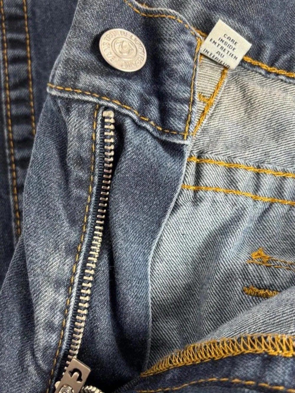 True Religion Men's Straight Dark Blue Denim Jeans